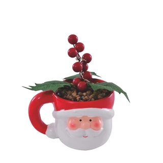 Mini Vaso De Planta Decorativa Artificial 9.5X8X15CM Natal em Oferta na Shopee