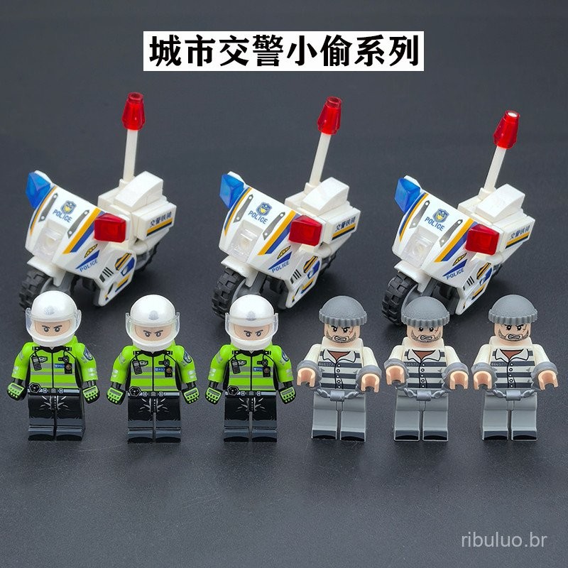 Novos Blocos de Construção Polícia de Trânsito Figuras de Cavalaria de ...