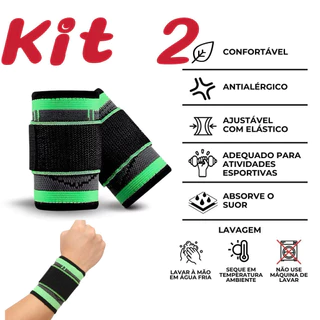 Kit 2 Munhequeira Compressão Esporte Academia Treinamento  marisa em Oferta na Shopee