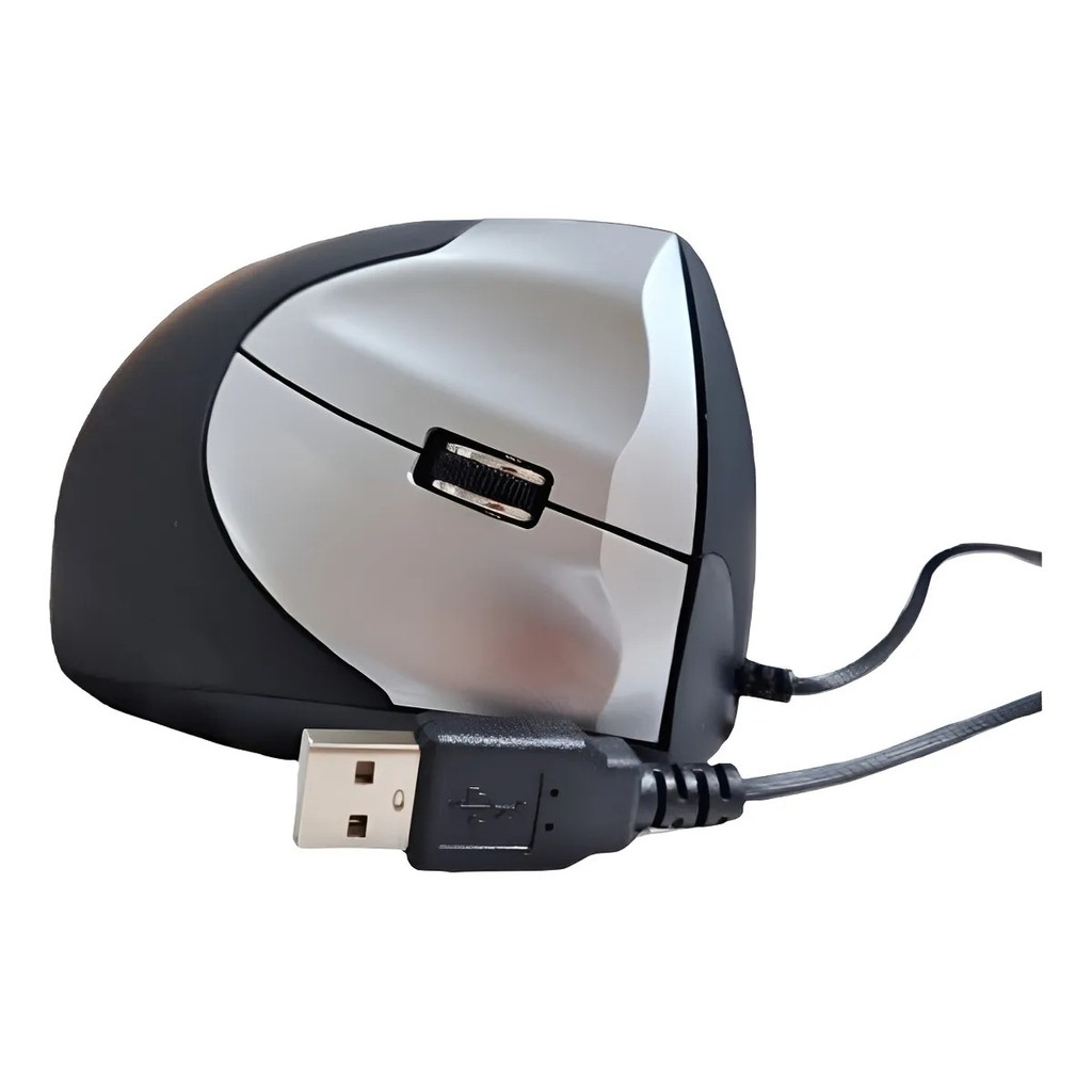 Mouse Vertical Ergonômico Com Fio 1600 DPI Previne Tendinite | Shopee ...