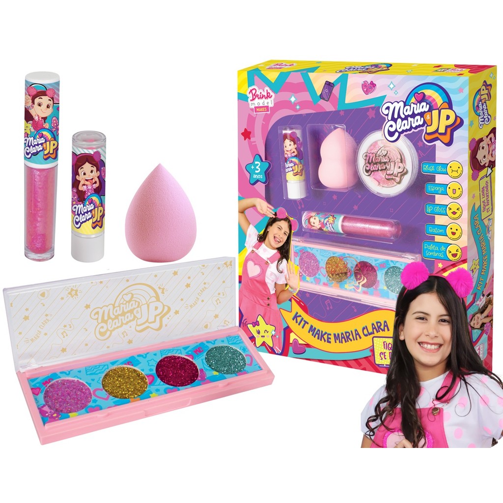 Kit Maquiagem Infantil Maria Clara JP Youtuber Paleta Make | Shopee Brasil