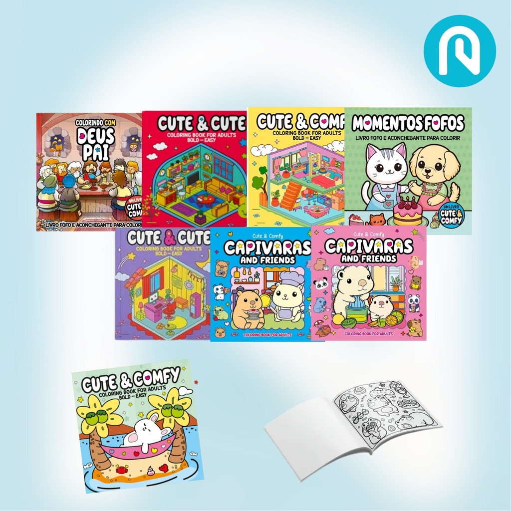 Bob Cute / Livro de Colorir para Adulto e Infantil / Desenhos ...