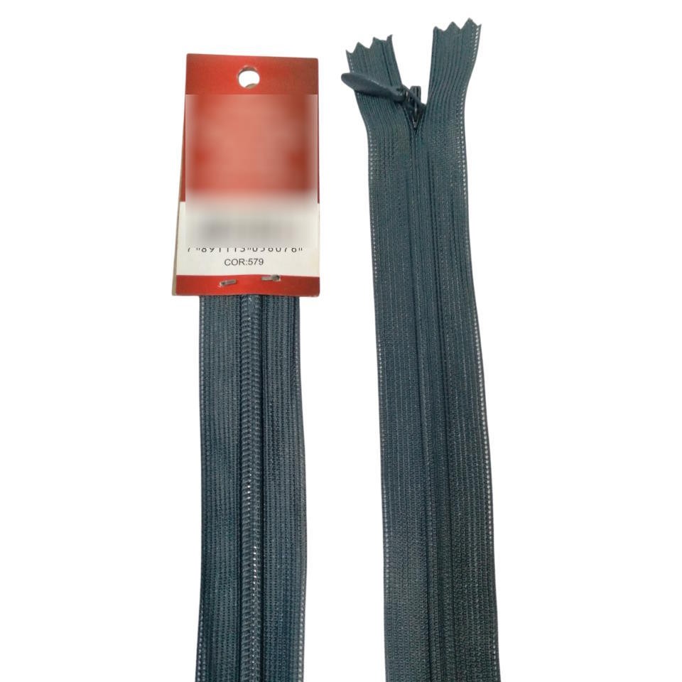 Zíper Nylon Invisível 50cm Circulo (unidade)