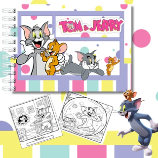 Livro de Colorir Tom e Jerry 50 Desenhos Folhas A5 180g Capa Dura PRONTA ENTREGA em Oferta na Shopee
