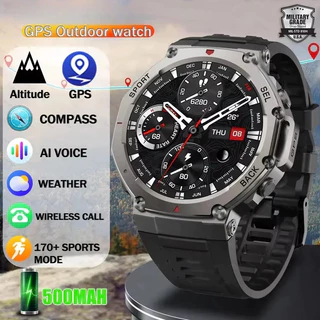 Xiaomi T-Rex 3 Verdadeiro GPS Relógio Inteligente Masculino SmartWatch Bússola Altímetro Barométrico 5atm IP69 À Prova D