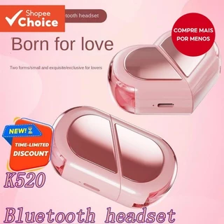 Fones De Ouvido Com Cancelamento De Ruído Sem Fio Bluetooth Deformáveis Em Formato De Amor Elegante