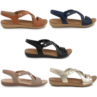 Sandália Usaflex Feminina Rasteira Couro Elástico Ortopédico Esporão conforto em Oferta na Shopee