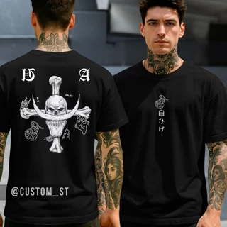 Camiseta Capitão Barba Branca Escudo Imperador One Piece Fandom Anime Edward Newgat