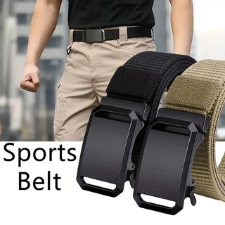 kit 3 Cinto Tático Com Fivela Automática Masculina – De Nylon De Lona Casual Funcional Para Estudantes E Uso Diário