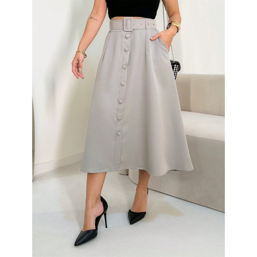 Saia Cinza em Oferta | Shopee 2026