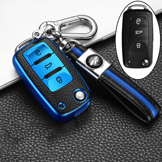 Capa TPU Para Chave De Carro , Volkswagen VW Golf Bora Jetta Polo Passat B8 Skoda Octavia A5 A7 Fabia Assento Ibiza Leon
