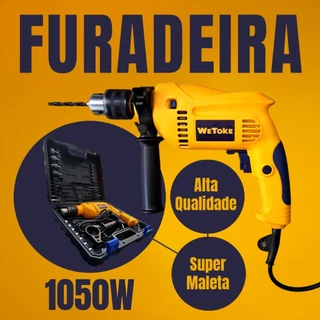 Furadeira Eletrica Impacto 110v Wetoke 1050w 2800rpm 13mm Profissional Empunhadura Emborrachada