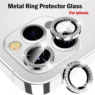 Glitter Diamante Protetor de Lente da Câmera Brilho para iPhone 11 12 13 15 14 16 Pro Max/Plus – Acessório de Luxo