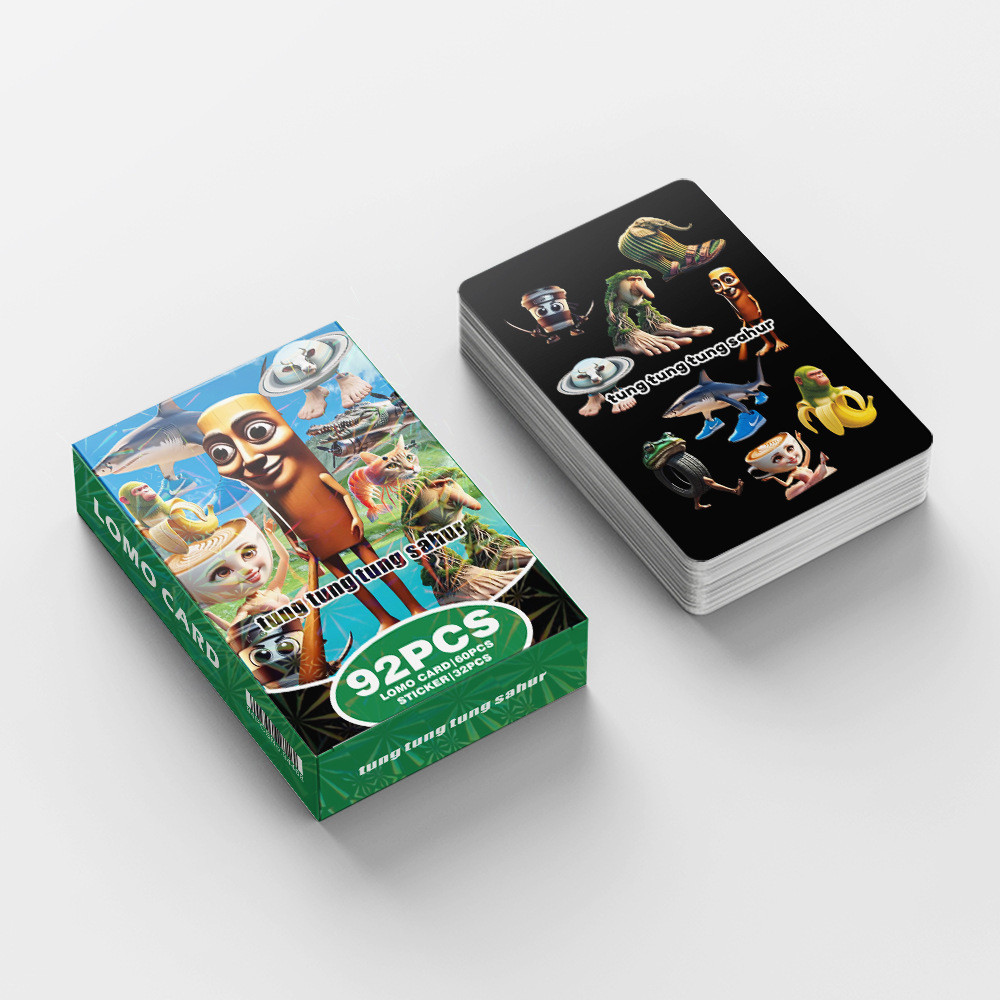 Cartas De Jogo Italianas Brainrot 92pcs Tung Sahur Lomcoard