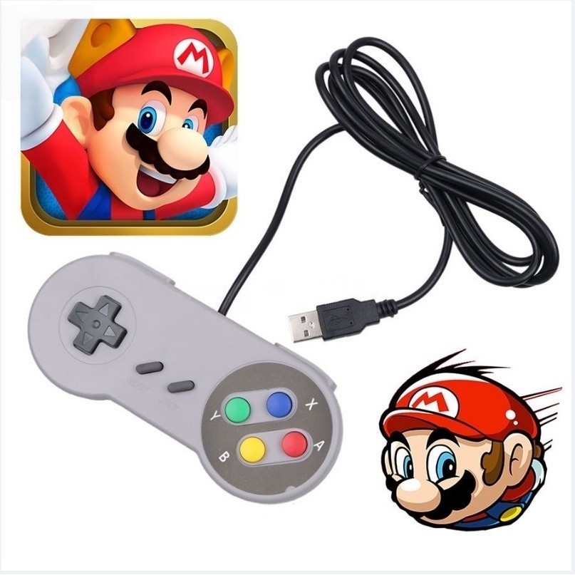 Kit Controle Joystick Super Nintendo Snes Usb Jogos Emulador Pc gamer qualidade