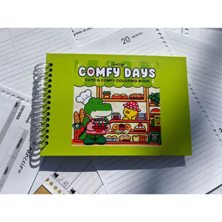 Caderno de Pintura Infantil A6 Mini para Colorir com Espiral • Tema Comfy Days Capa Dura em Oferta na Shopee