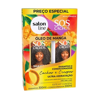 Shampoo 300ml + Condicionador Salon Line Sos Oleo De Manga 200ml em Oferta na Shopee