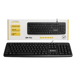 Teclado Usb Com Fio Padrão ABNT2 B-max Bm-T02 Ergonomico E Rápido