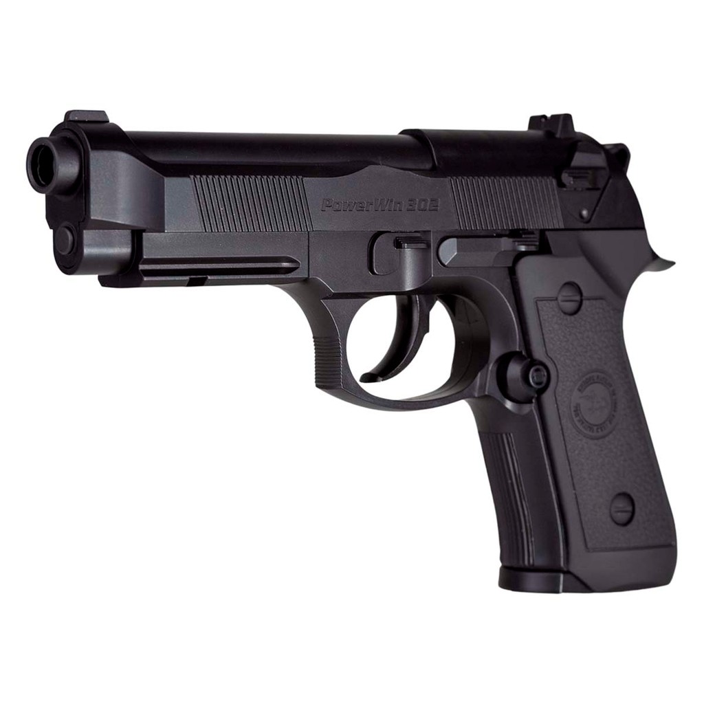 Kit Pistola de Pressão Rossi M9 6mm + CO2 12g + Esferas Aço + Óleo Silicone + Laser