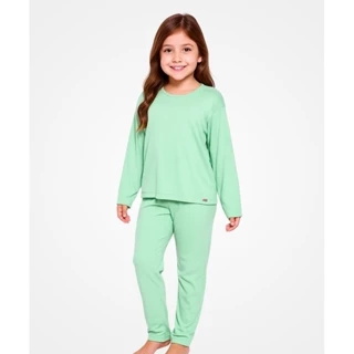 Pijama Infantil Suede Canelado Inverno Manga Longa P a GG Maitê em Oferta na Shopee