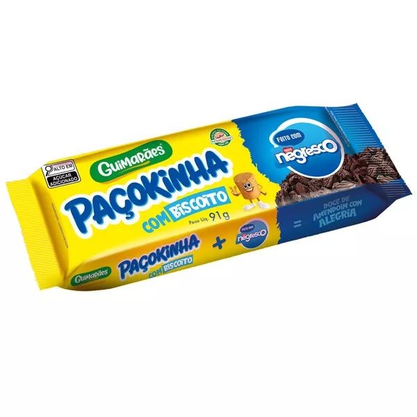 Paçoca Paçokinha Rolha Negresco Guimarães Com 7 Unidades De 13g