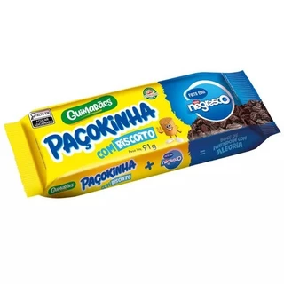 Paçoca Paçokinha Rolha Negresco Guimarães Com 7 Unidades De 13g