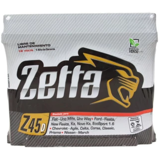 Bateria Fiat Uno 1995 a 2013 ZETTA BATERIAS Z45D MGE3 SLI