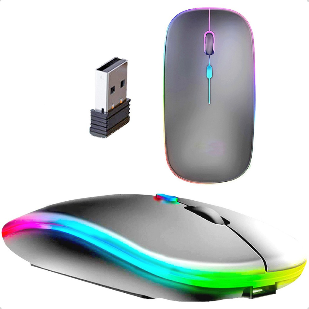 Mouse Sem Fio Kapbom Ka-618 Óptico Usb Rgb Carregável Premium