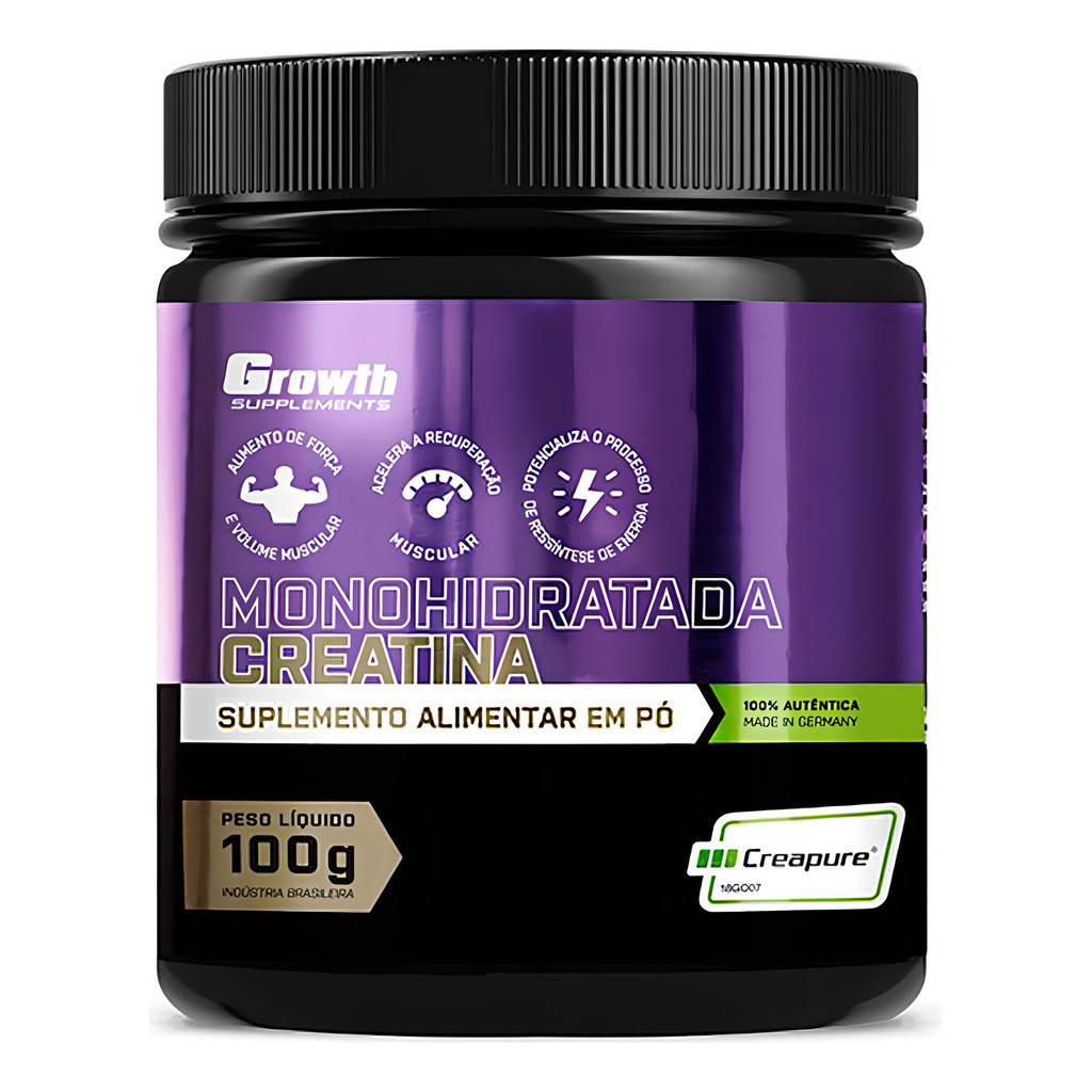 Creatina Em Pó 100g e 250g Creapure Growth Supplements