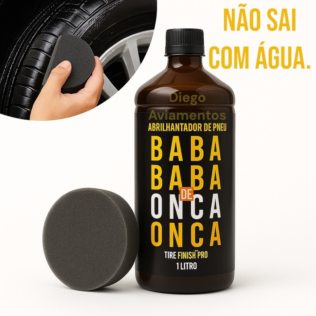 Pretinho Baba De Onça original com aplicador concentrado pneu