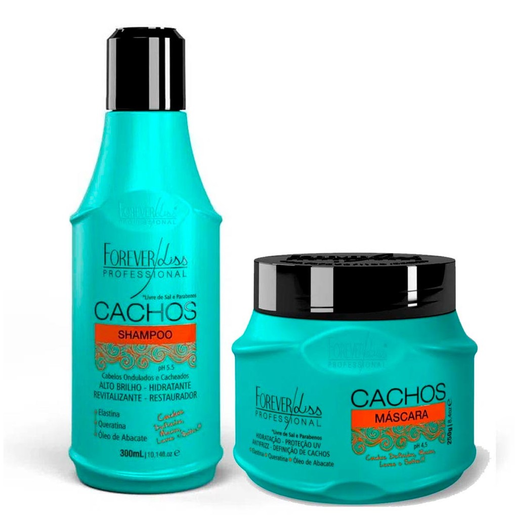 Kit Formador de Cachos Shampoo e Mascara Forever Liss | Shopee Brasil