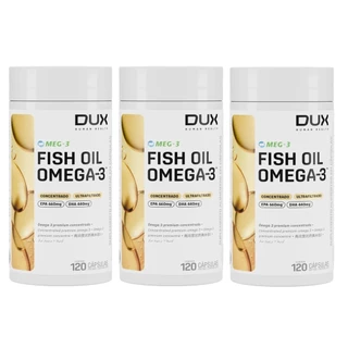 3X Fish Oil Ômega 3 MEG-3 (120 Cápsulas) Ultra Concentrado - DUX