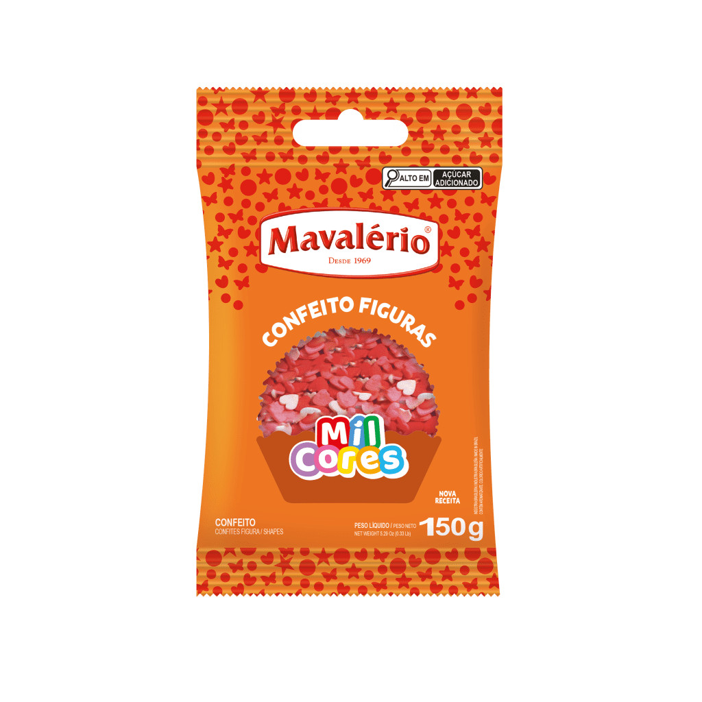 Confeito Figura Coração 150g - Mavalério