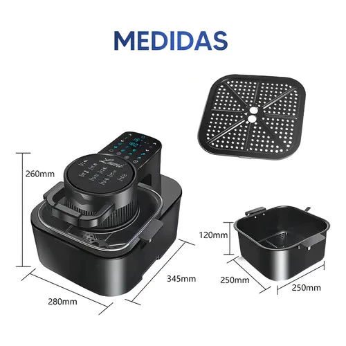 Fritadeira Sem Óleo Lumi Air Fryer Digital 1800w 220v
