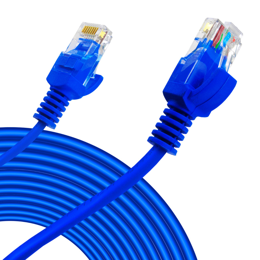 Cabo Fio De Internet Rede Rj45 Cat5 100mbps 30 Metros Azul | Shopee Brasil