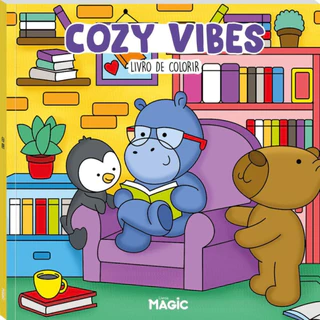 Livro de Colorir Magic Goods Cozy Vibes em Oferta na Shopee