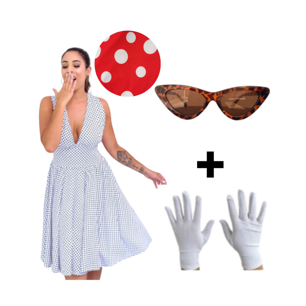 Fantasia Vestido Anos 60 Completa Anos 70 80 Vintage Adulto