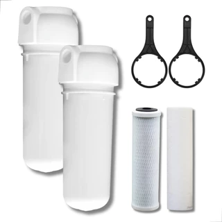 Kit 2 Filtros Para Caixa D'água Ou Cavalete Com Refil Vela PP E Carvão Ativado Felsen
