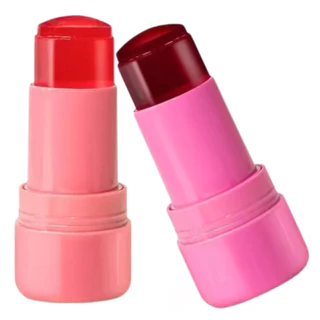 Kit 2 Jelly Blush Lip Tint em Bastão Efeito Gelatina e Cor Natural em Oferta na Shopee