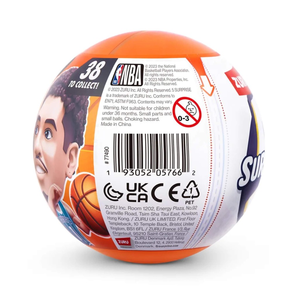 Brinquedo Infantil 5 Surprise Nba Basquete Ballers Serie 2 Candide