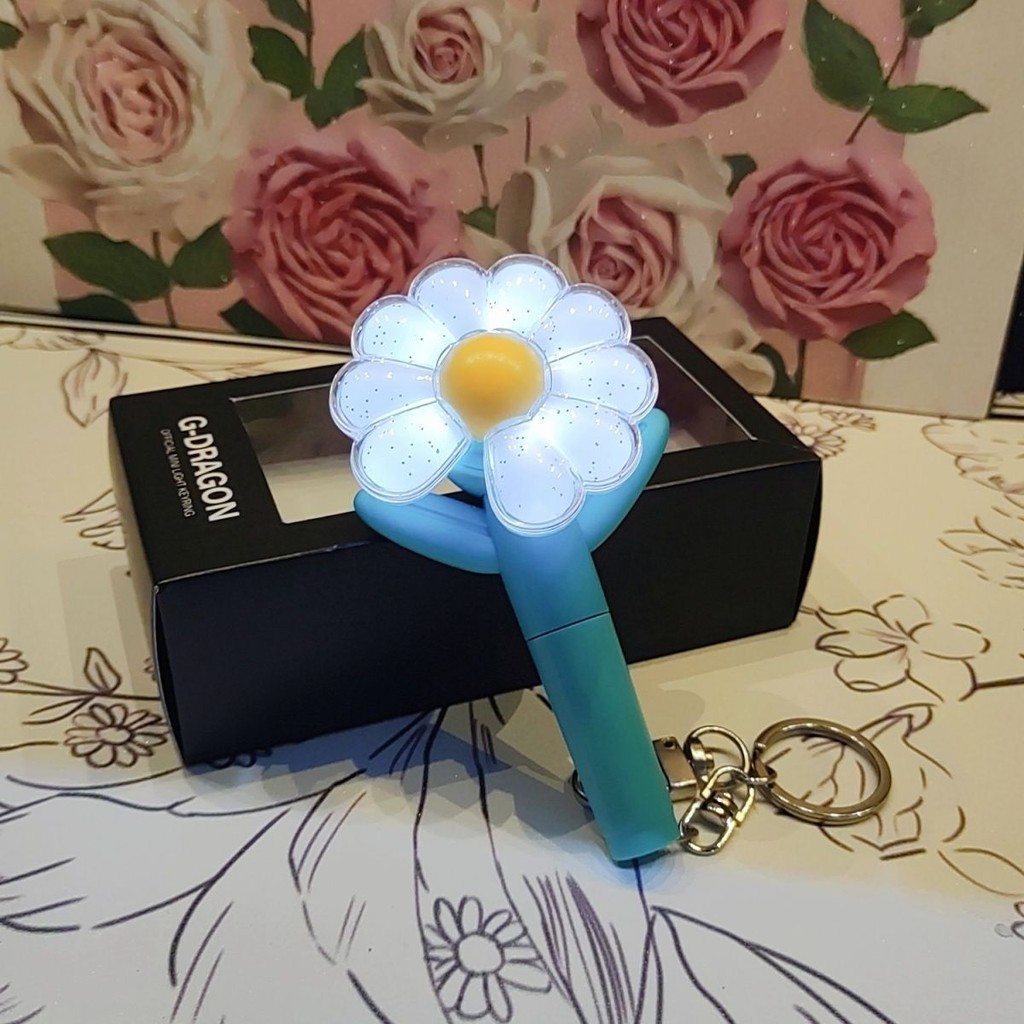 Kpop Idol G-DRAGON Mini Luz Chaveiro Berço GD Vaso De Flores