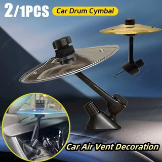 Criativo Carro Acidente Címbalo Ventilação De Ar Mini Tambor Prato Mão-shooting Pratos Instrumento Musical Para Interior