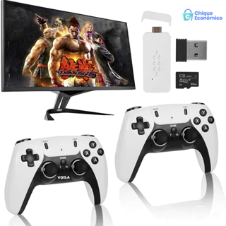 Dois consoles para escolher: sem fio, portáteis. Controle retrô (10k jogos, 4K), GameStick M15 PRO 4K (20k jogos).
