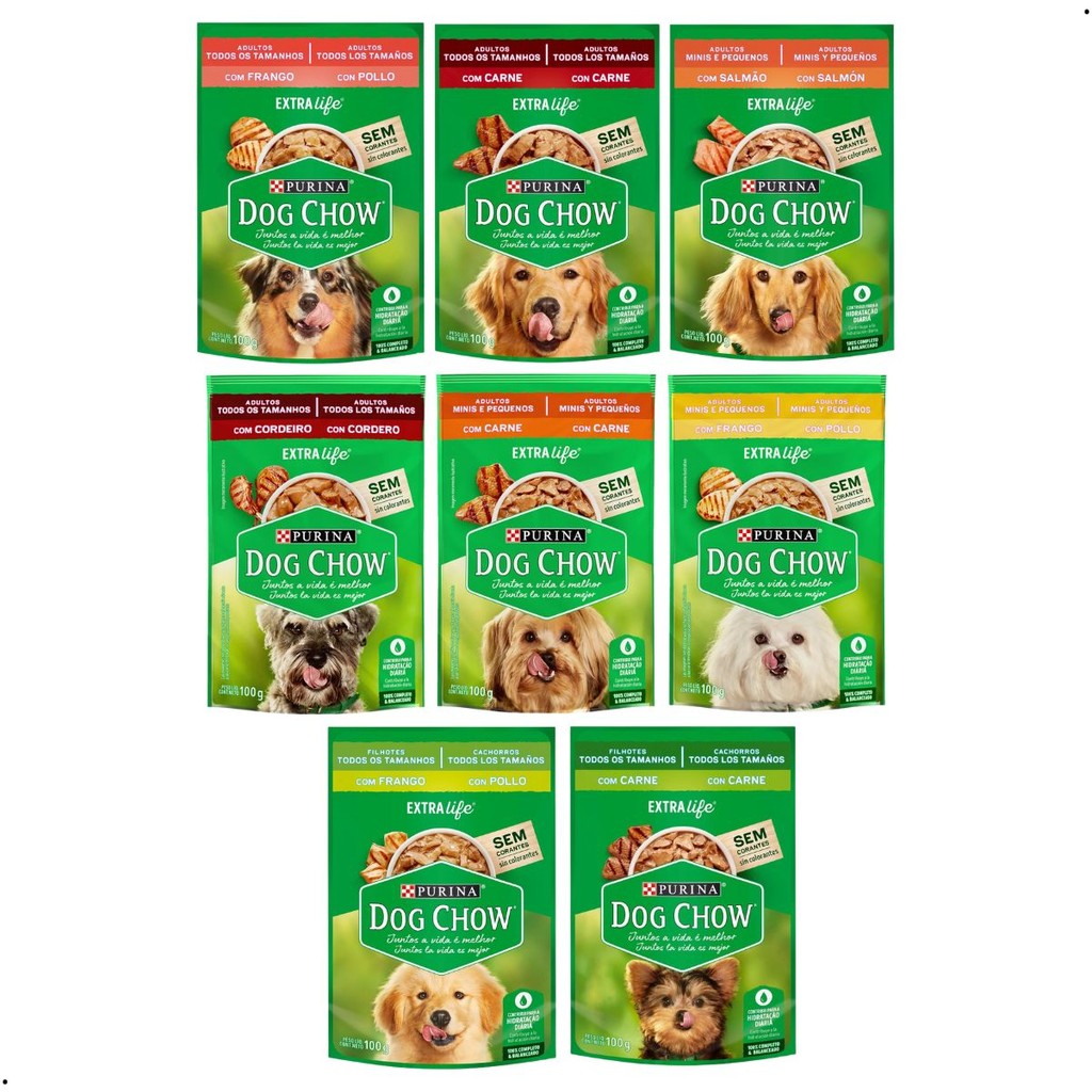 Kit 15 Sachês Dog Chow Ração Úmida Cachorro Sachê para Cachorro Sachê Dog Chow Caixa Sache Cachorro