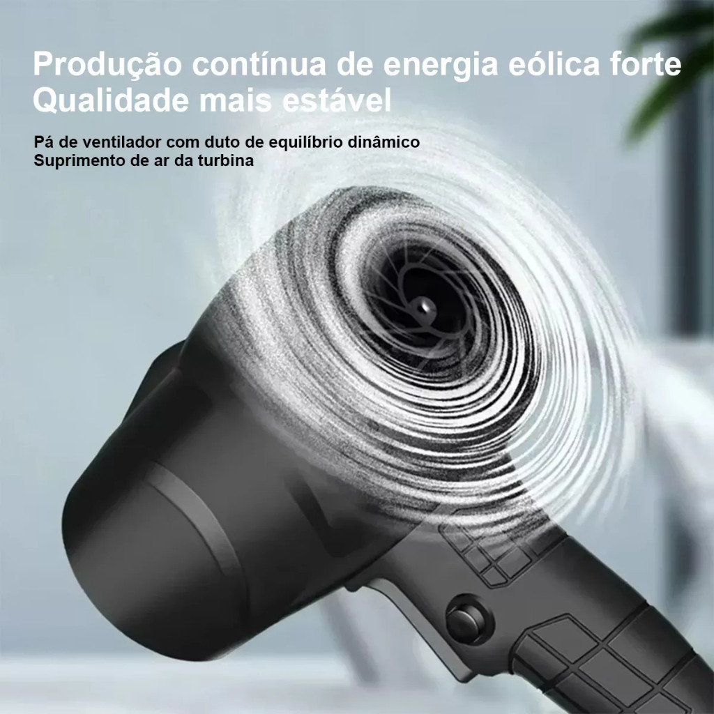 Soprador Turbo Portátil Recarregável 48v Com 2 Baterias Potente