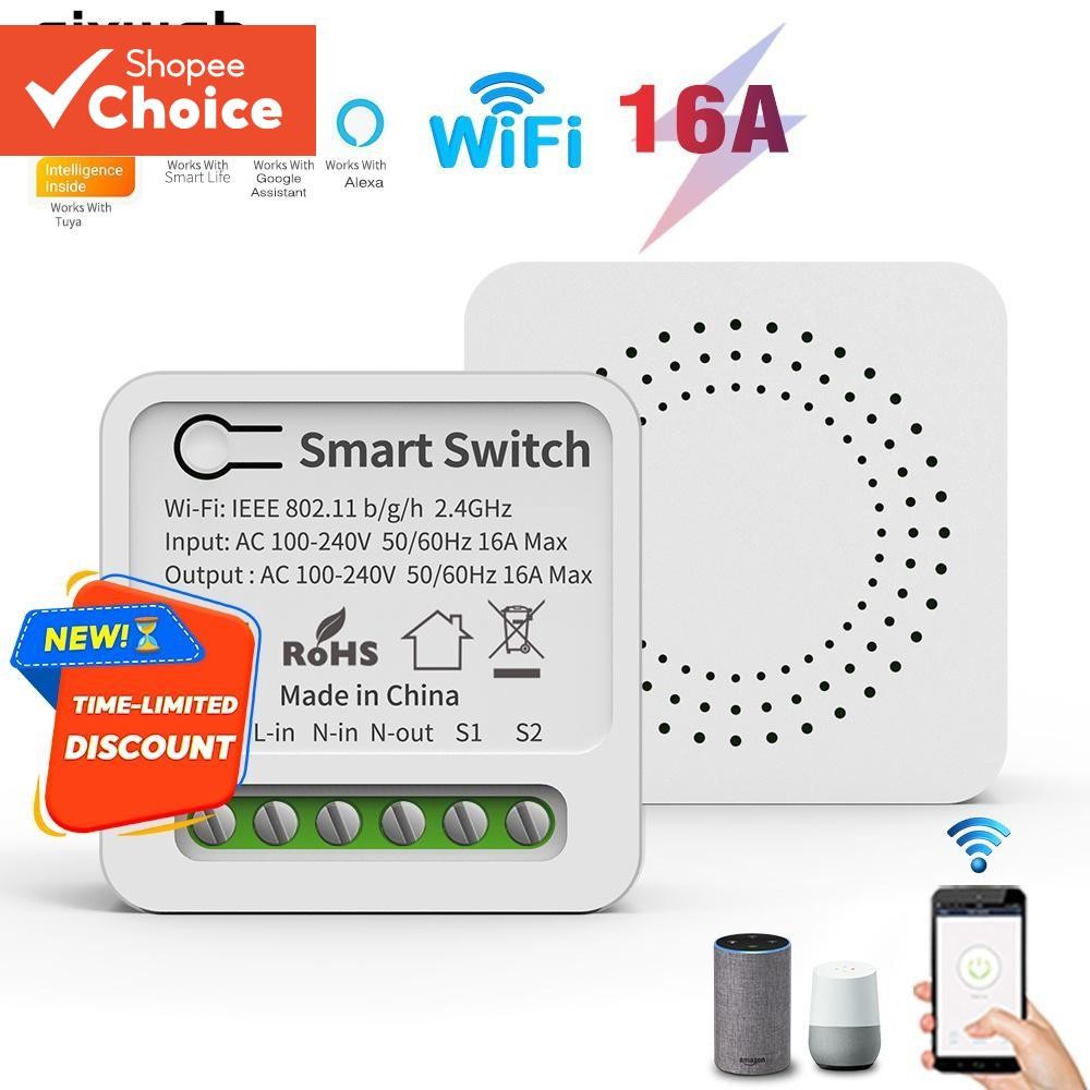 Wifi Smart Switch Suporta Aplicativo Life Funciona Com Alexa Google Home Para Alcançar O Controle Vioce 16A