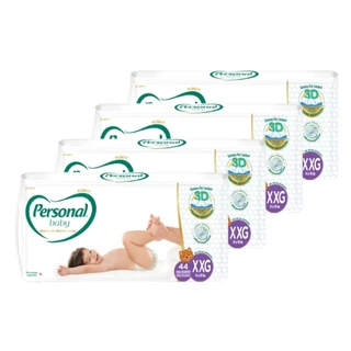 Fralda Descartável Personal Premium Hiper Tamanho XXG - 4 Pacotes com 44 Fraldas - Total De 176 Tiras em Oferta na Shopee