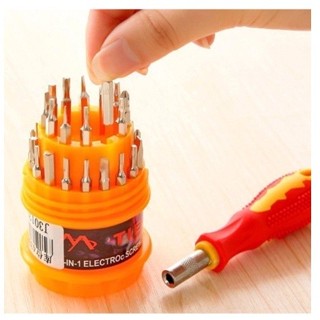 Kit Jogo Ferramenta 31 Peças Chaves Alen Torx Fenda Philips