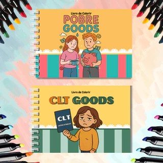 Kit 2 Livro De Colorir Pobre Goods + CLT Goods Capa Dura Folha A5 180g em Oferta na Shopee