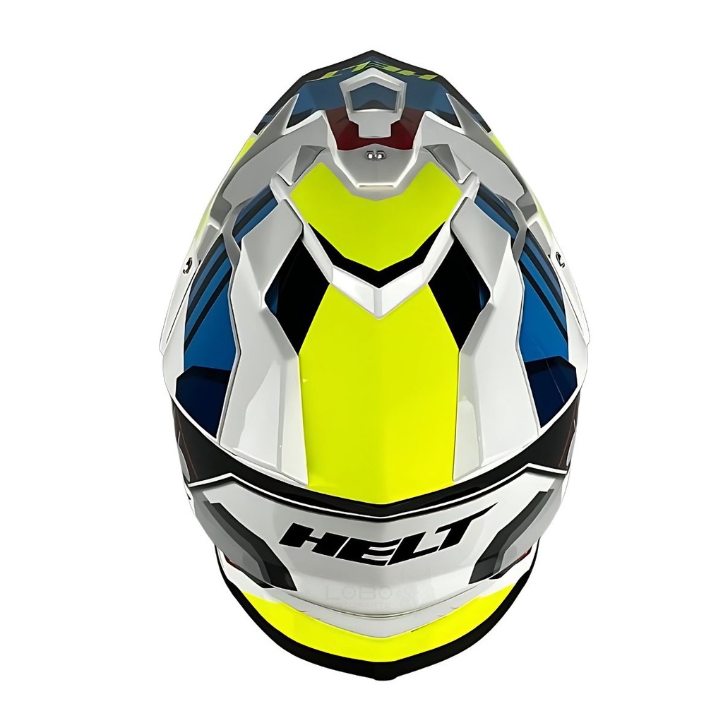 Capacete Trilha Helt Cross Vision Town Com Óculos Interno Viseira